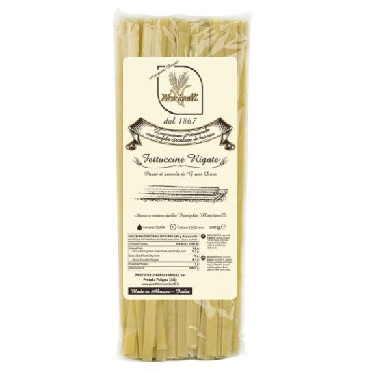 Паста Феттучине Ригате Пастифичио Машиарелли 500 г, Fettuccine rigate Pastificio Masciarelli 500 gr