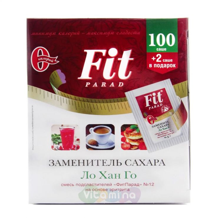 Fit Parad  Заменитель сахара с Ло Хан Го №12, 100 пакетиков