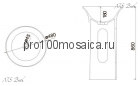 NSF-48481 Раковина из POLYSTONE (акриловый камень) размер,мм: 480*480*860 (NS BATH)