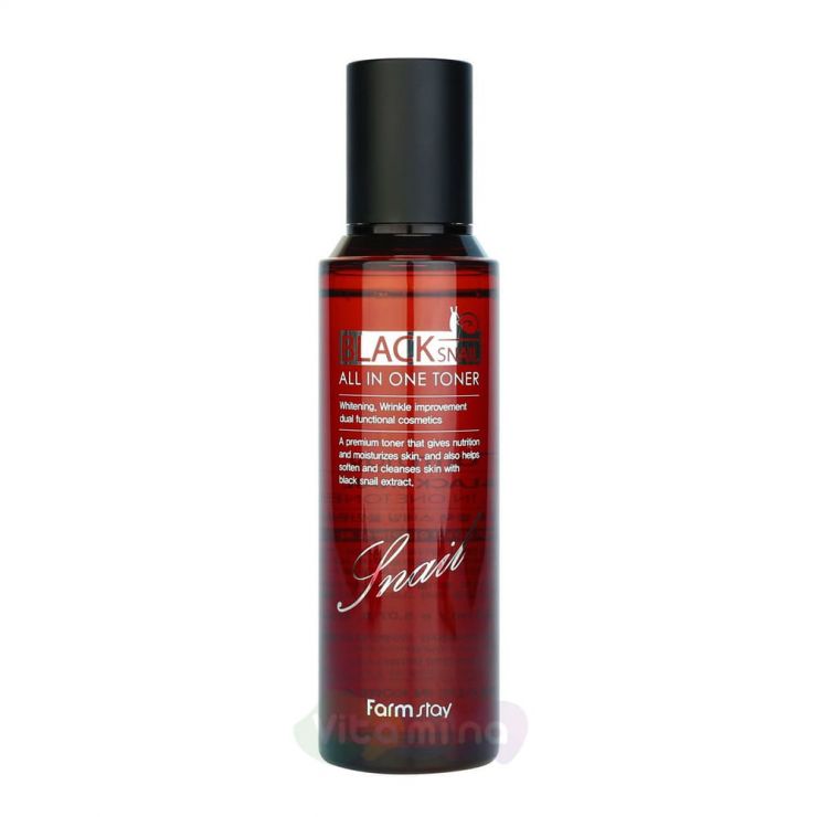 FarmStay Восстанавливающий тонер с муцином черной улитки Black Snail All In One Toner, 150 мл