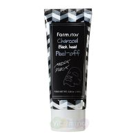 FarmStay Очищающая маска-пленка с древесным углем Charcoal Black Head Peel-off Mask Pack