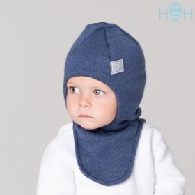 HOH ШЗ20-06851742 Шапка-шлем зимняя со светоотражающим шевроном, индиго