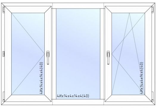 Окно REHAU 1800х1200 Поворотная /Пов-откидная