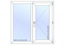 Окно REHAU 1200х1200 поворотная створка