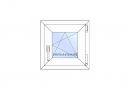 Окно REHAU 500х500 поворотно откидное