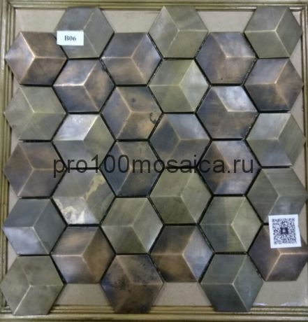 B06. Мозаика серия BRONZE соты  размер, мм: 320*320*8 (Happy Mosaic)