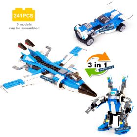 Конструктор 3 в 1 Самолет Машина Робот Lego реплика 241 деталь