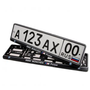 Рамки номера BMW Munchen M-Power - черные