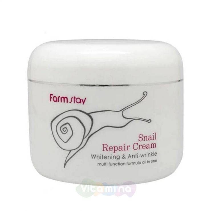 FarmStay Восстанавливающий крем с муцином улитки Snail Repair Cream, 100 мл