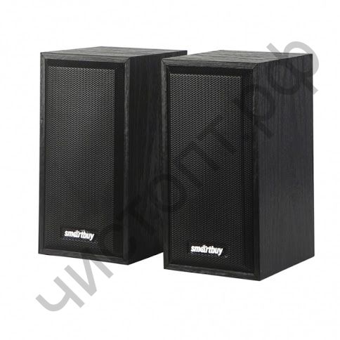 Актив.колонки 2.0 SmartBuy ONE, дерево, 6 Вт, питание от USB, черная (SBA-101)