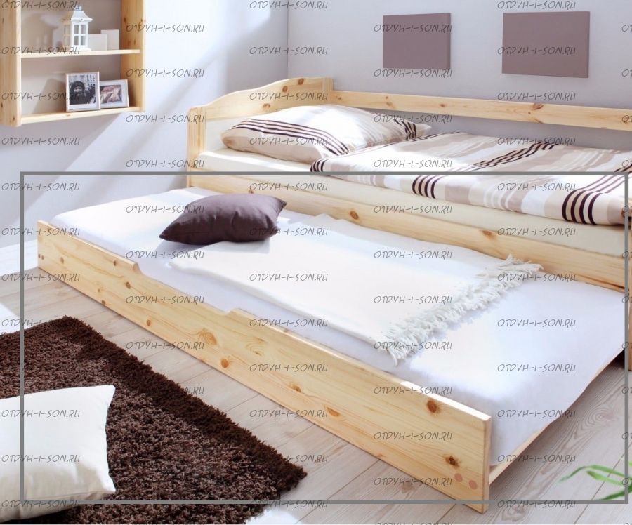 Подкатное спальное место, массив