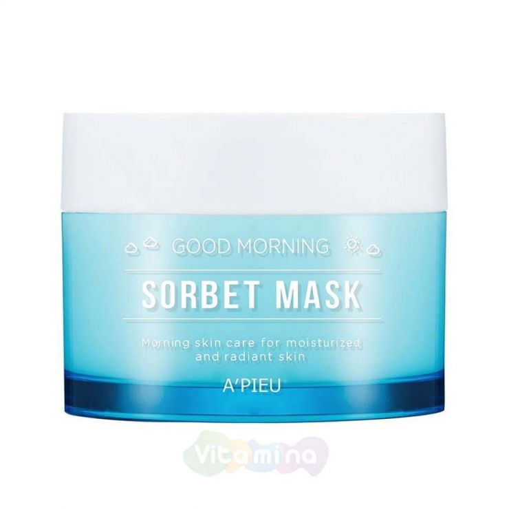 A'Pieu Утренняя увлажняющая маска-сорбет для лица Good Morning Sorbet Mask, 110 мл