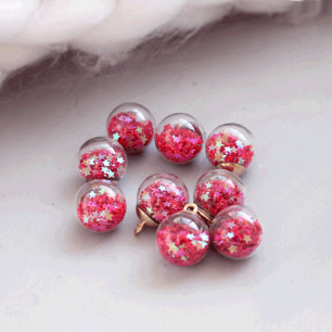 Кукольный аксессуар Бусина-подвеска c красными звездами