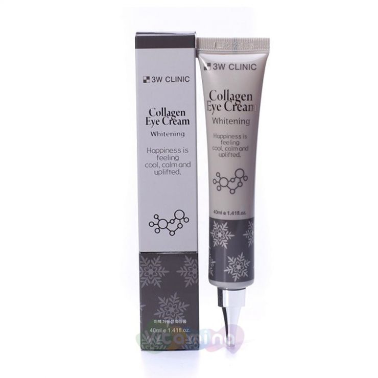 3W CLINIC Осветляющий крем для век с коллагеном Collagen Eye Cream, 40 мл