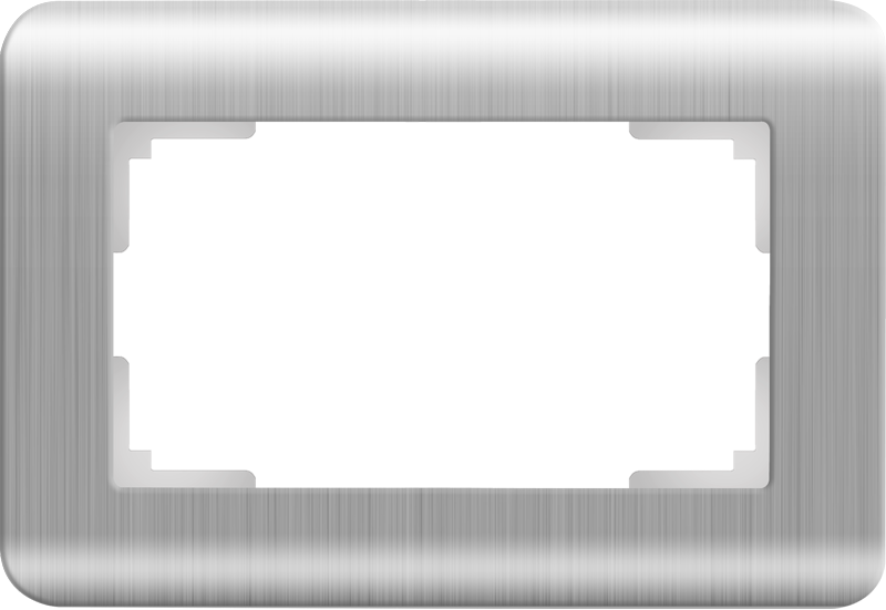 Рамка для двойной розетки Werkel WL12-Frame-01-DBL Серебряный