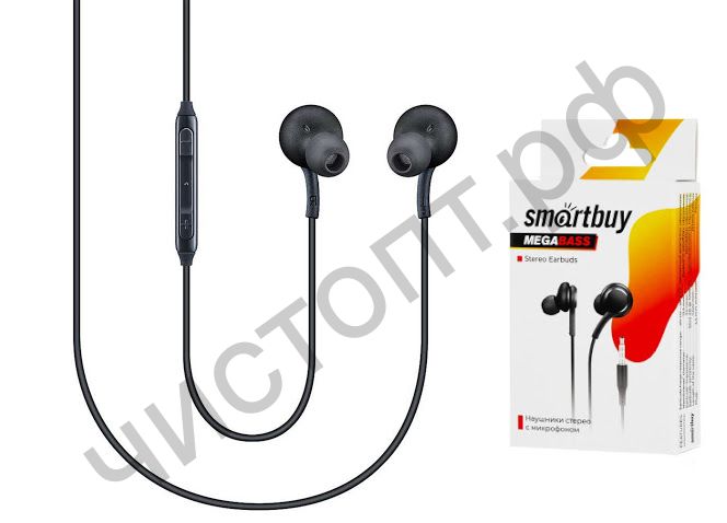 Гарнитура (науш.+микр.) для сотов. SmartBuy MegaBass (SBH-1011) вакуум картон упак