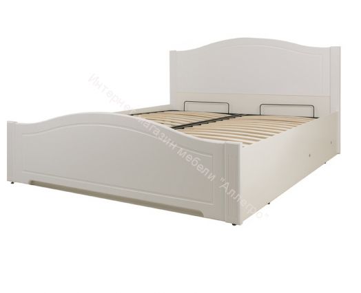 Кровать Виктория двойная 160*200 см с П/Мех. Белый глянец