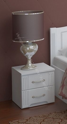 Тумба прикроватная "Виктория" мод.4 Белый глянец