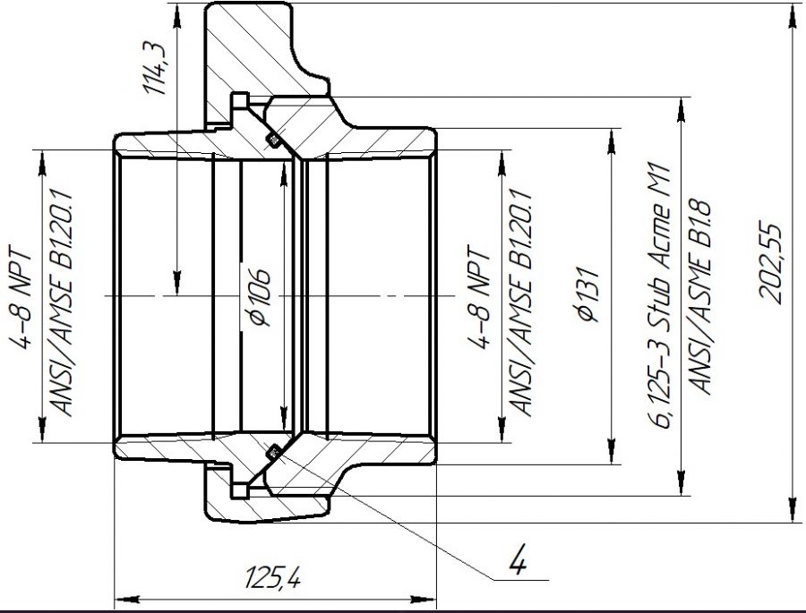 Быстроразъёмное соединение FIG. 206 - БРС 4’’