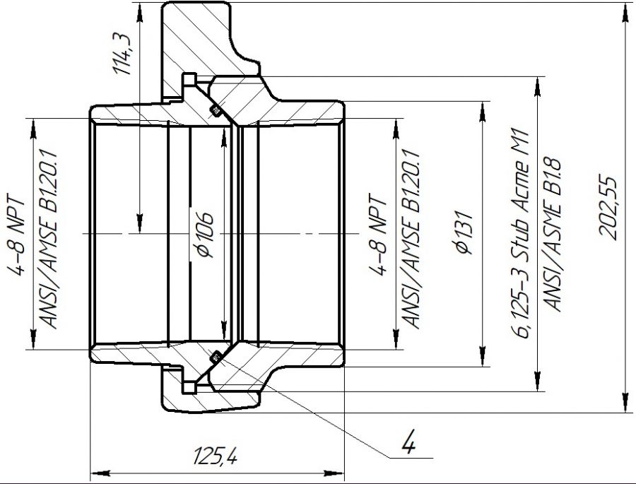 Быстроразъёмное соединение FIG. 206 - БРС 4’’