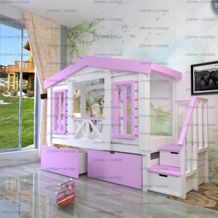 Кровать-чердак Домик Calipso №1