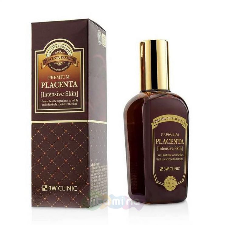 3W CLINIC Омолаживающий тонер для лица с экстрактом плаценты Premium Placenta Intensive Skin,145 мл