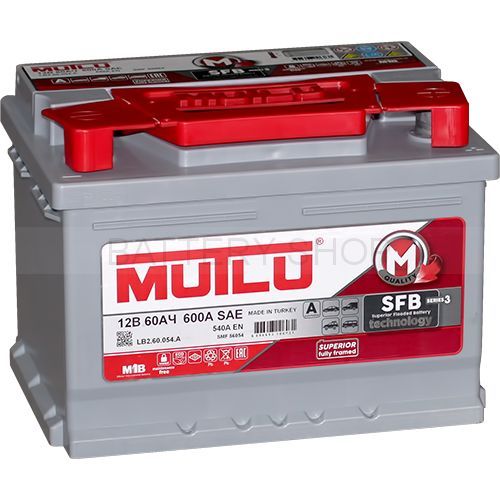 MUTLU Silver 60 Ah 540 A обрат. полярность НИЗКИЙ