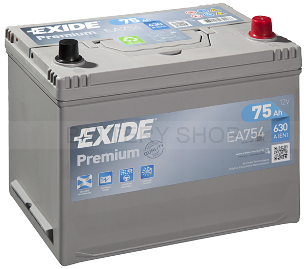 Exide Premium 75 Ah 630 A EA754