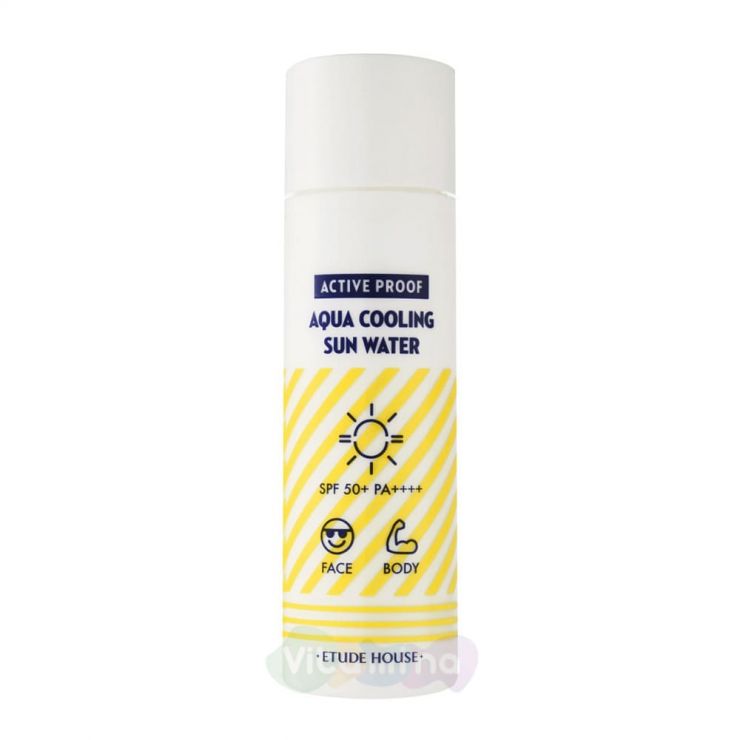 Etude House Охлаждающая солнцезащитная вода Active Proof Aqua Cooling Sun Water SPF50+/PA++++, 50 мл