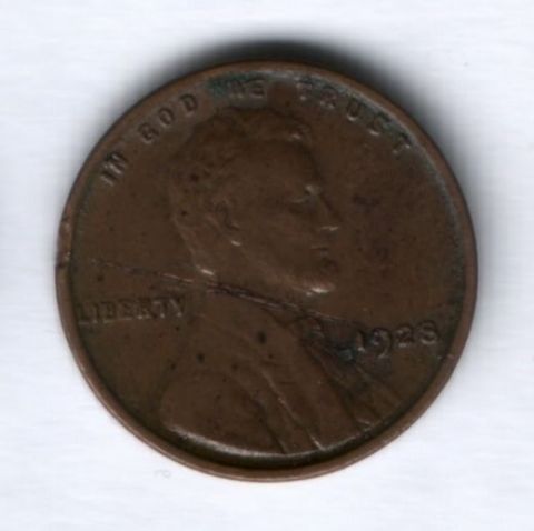 1 цент 1928 года США