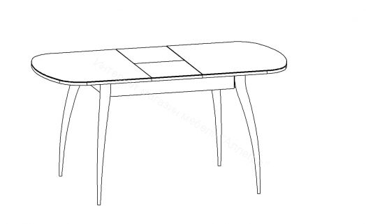 Стол обеденный Gold foto хром Нежность-2/Венге