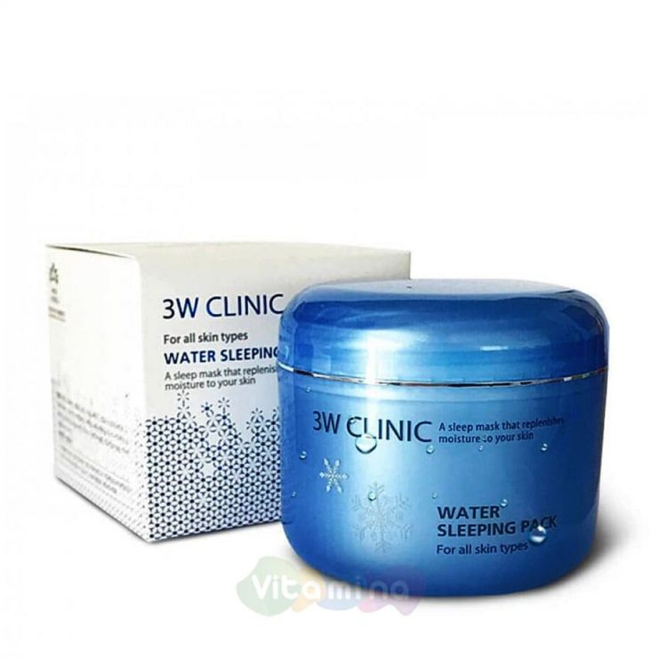 3W CLINIC Увлажняющая маска ночного действия Water Sleeping Pack, 100 мл