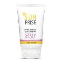 Etude House Солнцезащитный крем для кожи Sun Prise Natural Corrector SPF50+ PA+++, 50 мл