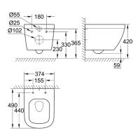 схема унитаза Grohe Euro Ceramic 39206