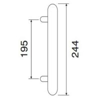 Ручка-скоба Fimet Michelle 106 STG/269. Длина 244 мм. схема