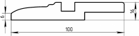 Плинтус 100мм.  16х100 мм