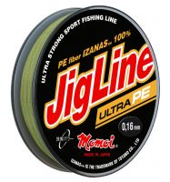 Плетеная леска для спиннинга Momoi JigLine Ultra PE 100 м 0,24 мм 18 кг зелёная