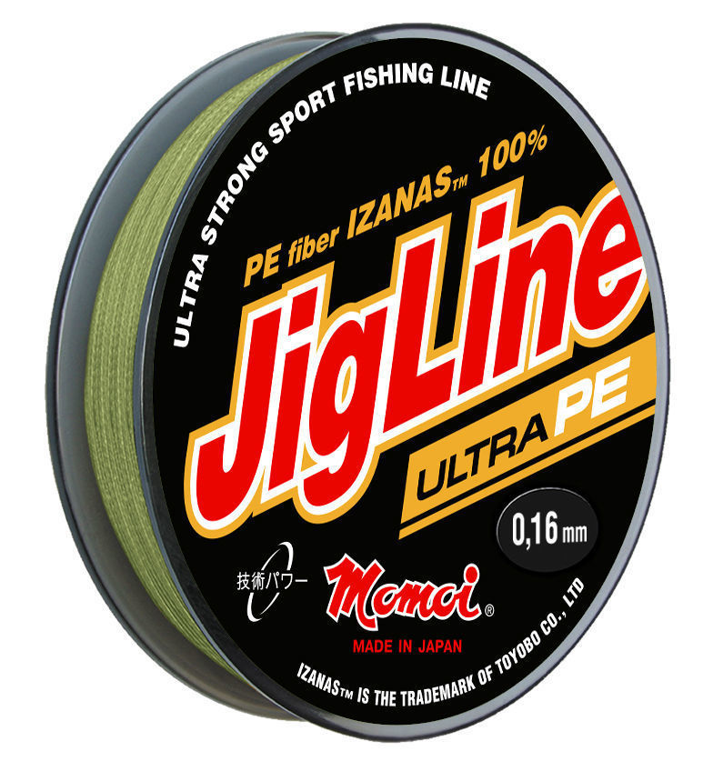 Плетеная леска для спиннинга Momoi JigLine Ultra PE 150 м 0,09 мм 6,1 кг зелёная