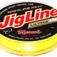 Плетеная леска для спиннинга Momoi JigLine Ultra PE 100 м 0,14 мм 10 кг жёлтая