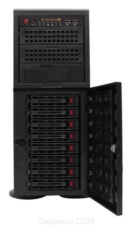 Серверная платформа Supermicro SuperServer 7048R-TRT Rack/Tower 4U 2xLGA 2011v3 8x3.5", SYS-7048R-TR