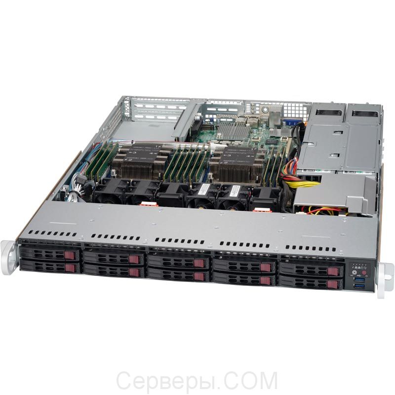 Корпус Supermicro SuperChassis 116AC2-R706WB2 Rack 750Вт Чёрный 1U, CSE-116AC2-R706WB2