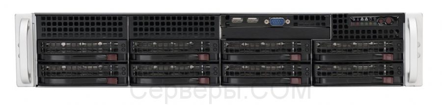 Серверная платформа Supermicro SuperServer 6028R-TR 2U 2xLGA 2011v3 8x3.5", SYS-6028R-TR