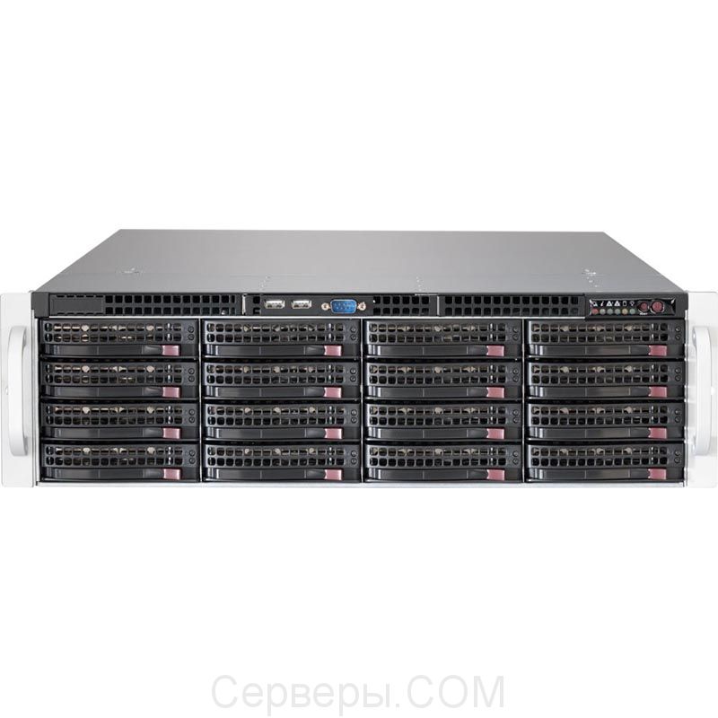 Корпус Supermicro SuperChassis 836BE1C-R1K23B Rack 1200Вт Чёрный 3U, CSE-836BE1C-R1K23B