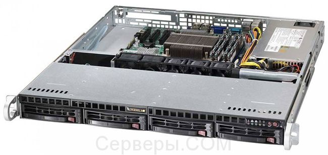 Корпус Supermicro SuperChassis 813MTQ-350CB Rack 350Вт Чёрный 1U, CSE-813MTQ-350CB