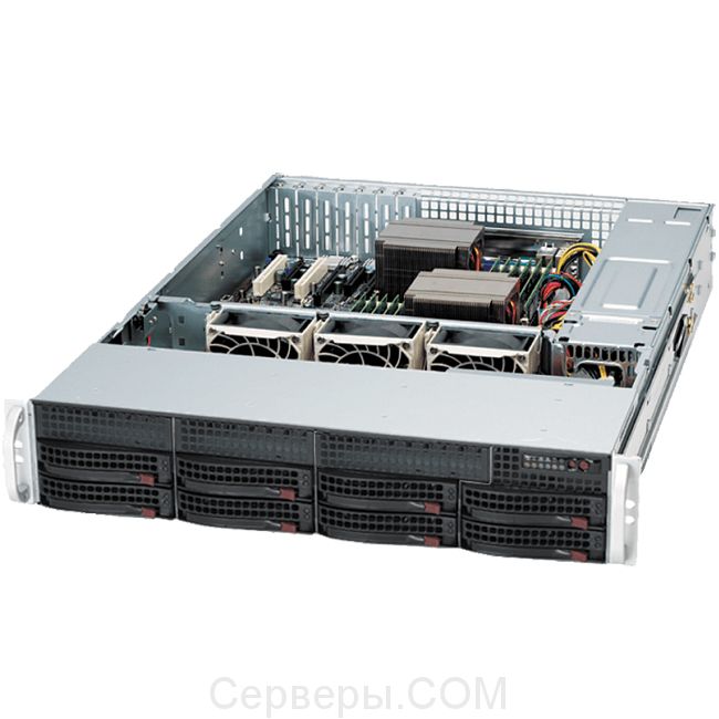 Корпус Supermicro SuperChassis 825TQC-R740LPB Rack 740Вт Чёрный 2U, CSE-825TQC-R740LPB