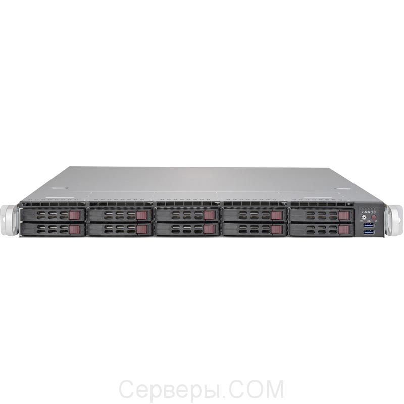 Серверная платформа Supermicro SuperServer 1028R-WC1R 1U 2xLGA 2011v3 10x2.5", SYS-1028R-WC1R