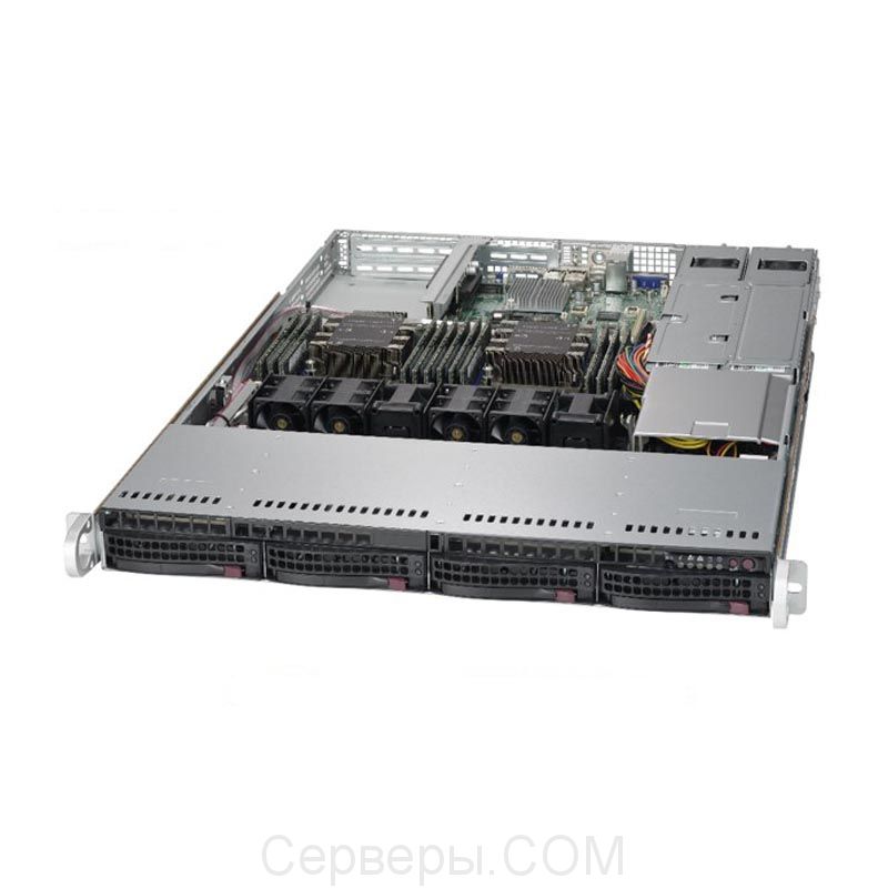 Серверная платформа Supermicro SuperServer 6019P-WTR 1U 2xLGA 3647 4x3.5", SYS-6019P-WTR