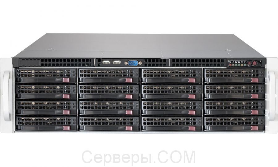 Корпус Supermicro SuperChassis 836BE2C-R1K03B Rack 1000Вт Чёрный 3U, CSE-836BE2C-R1K03B