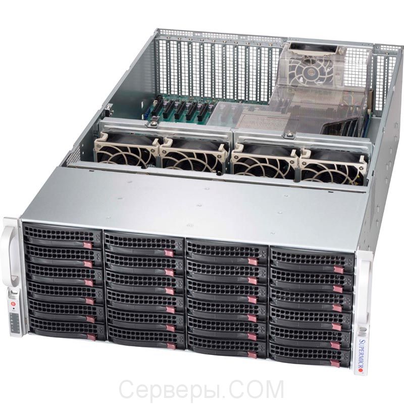 Корпус Supermicro SuperChassis 846XE2C-R1K23B Rack 1200Вт Чёрный 4U, CSE-846XE2C-R1K23B