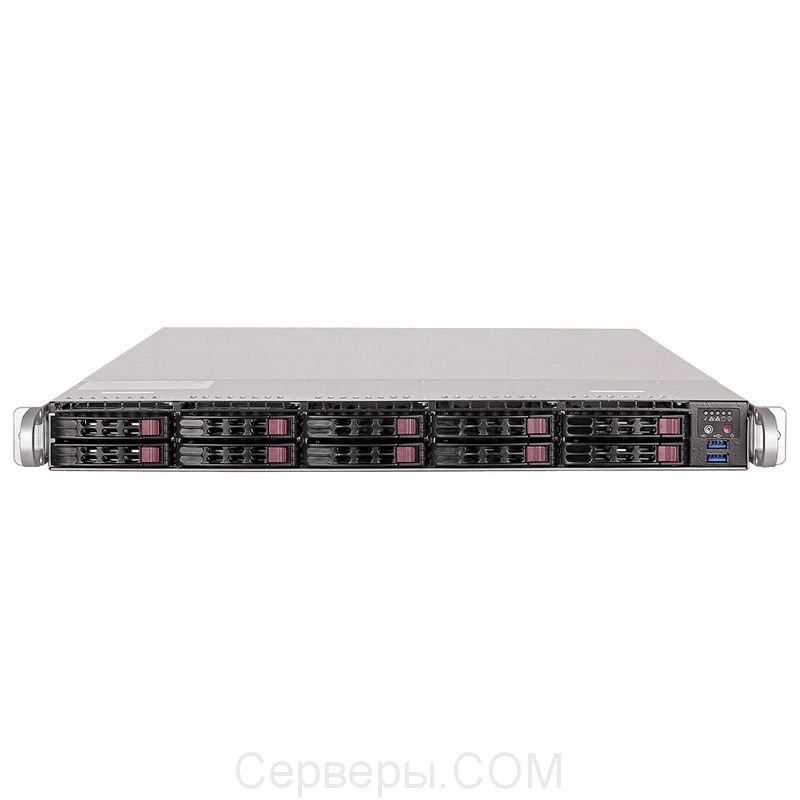 Серверная платформа Supermicro SuperServer 1018R-WC0R 1U 1xLGA 2011v3 10x2.5", SYS-1018R-WC0R